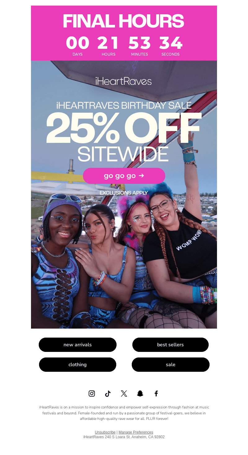 FINAL HOURS: 25% off sitewide ✨