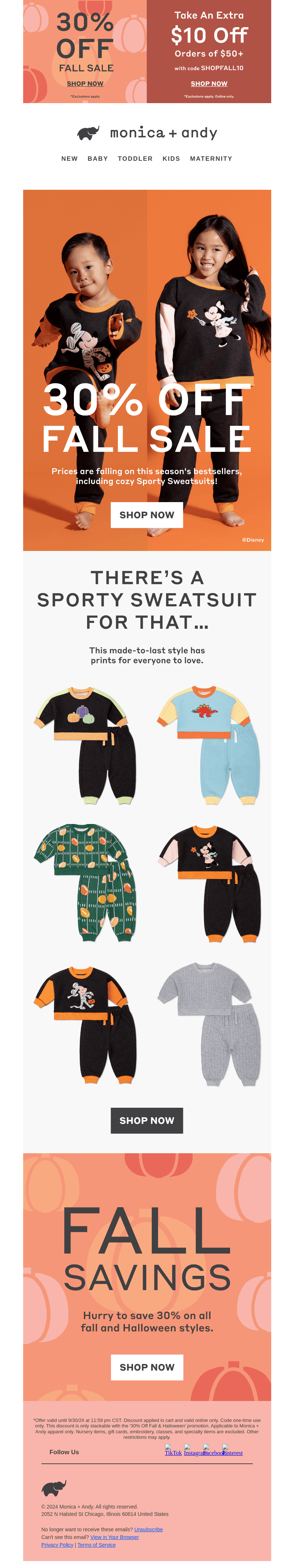 30% off fall-ready Sporty Sweatsuits 🎃🎃🎃