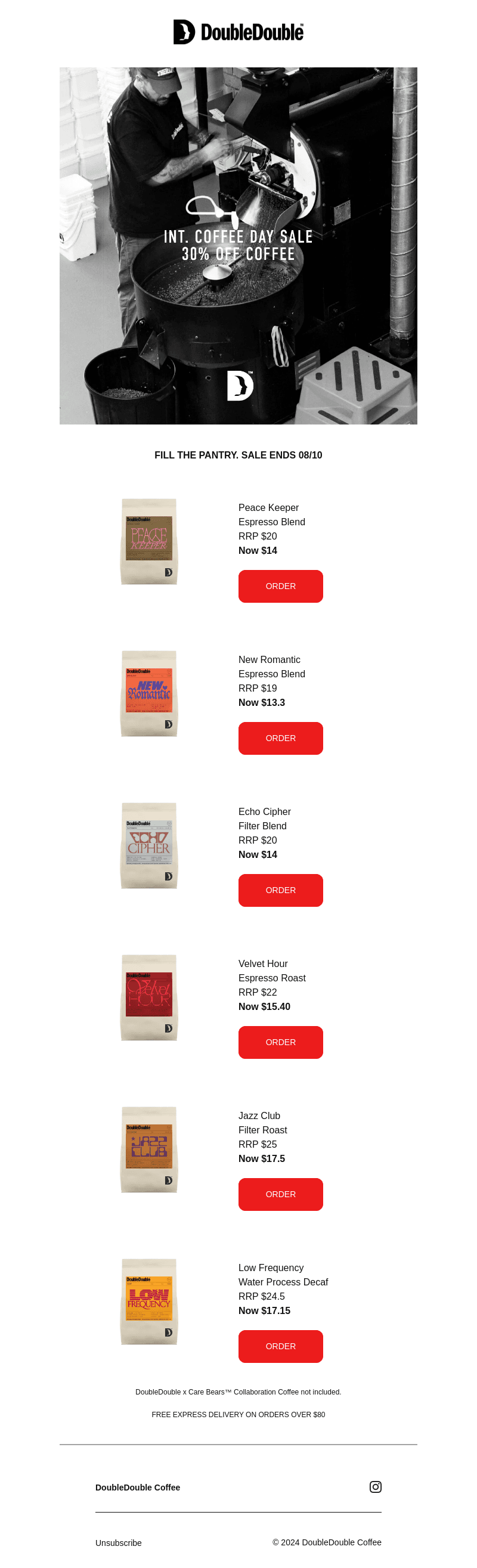 International Coffee Day = 30% Off Coffee