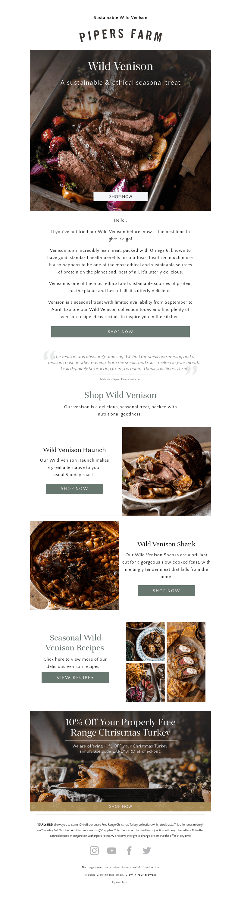 Wild Venison Seasonal Launch