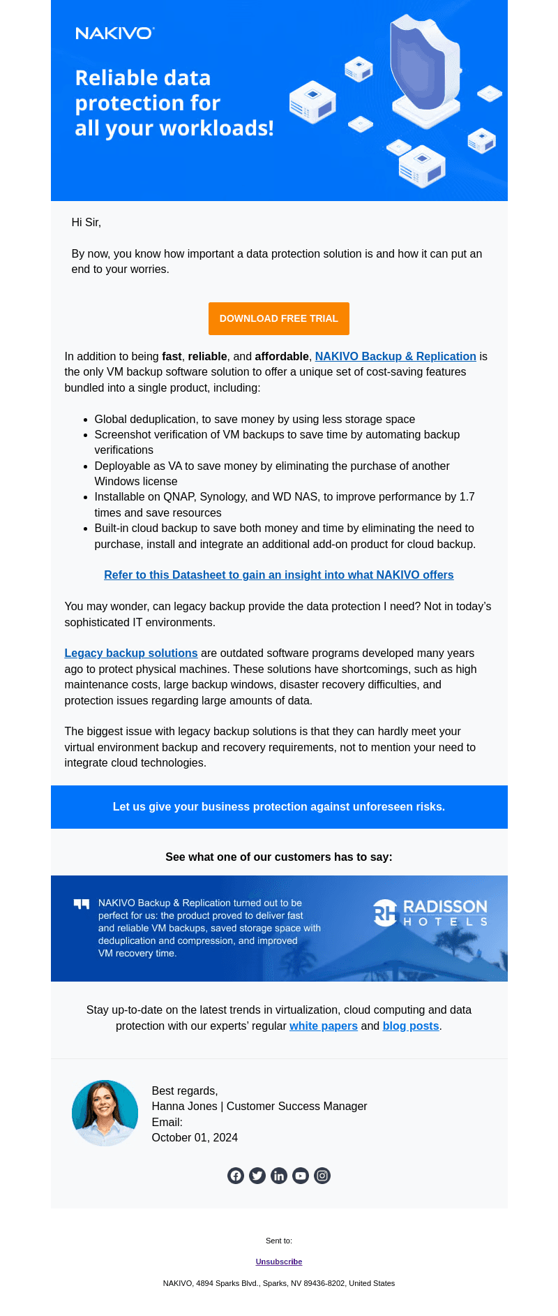 Reliable data protection for all your workloads!
