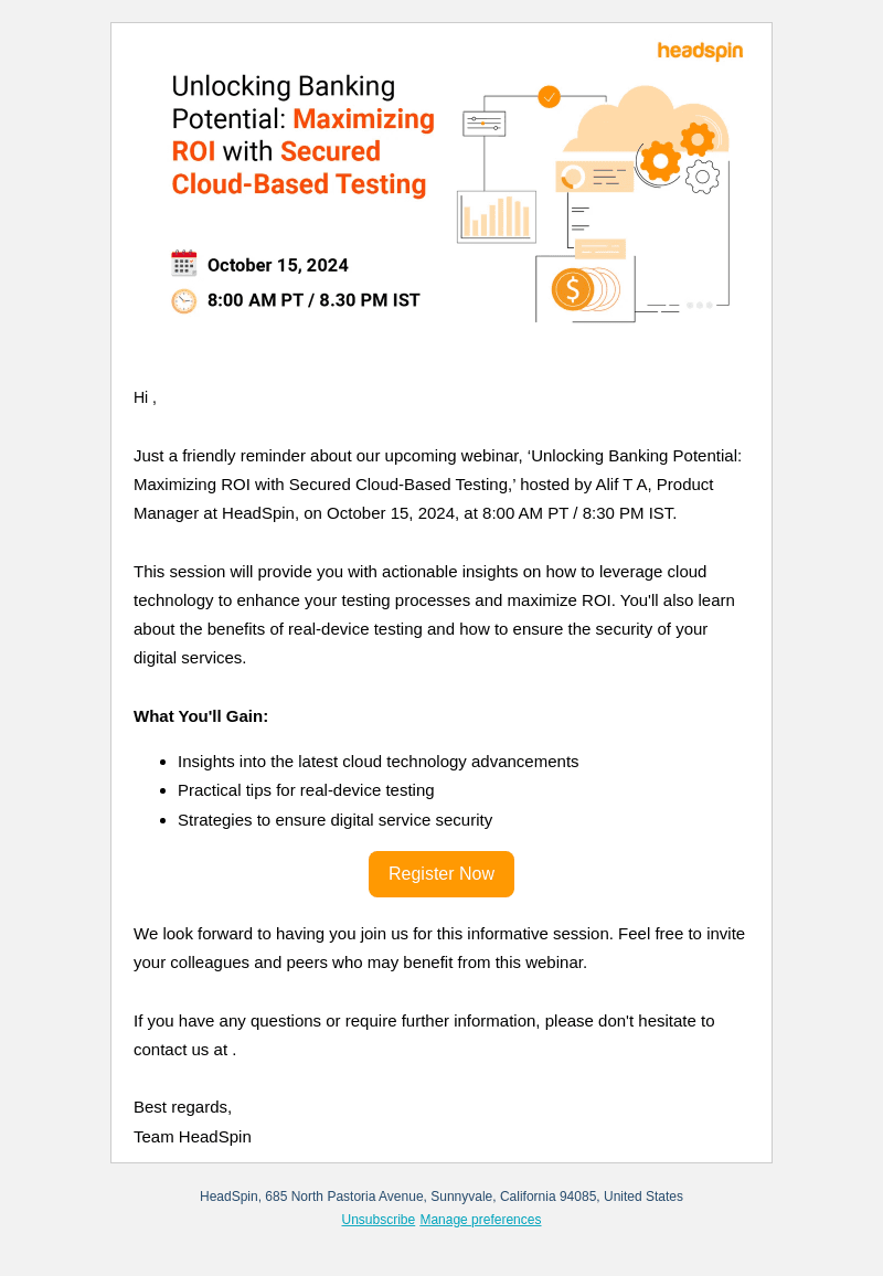 Reminder: Unlocking Banking Potential Webinar - October 15, 2024