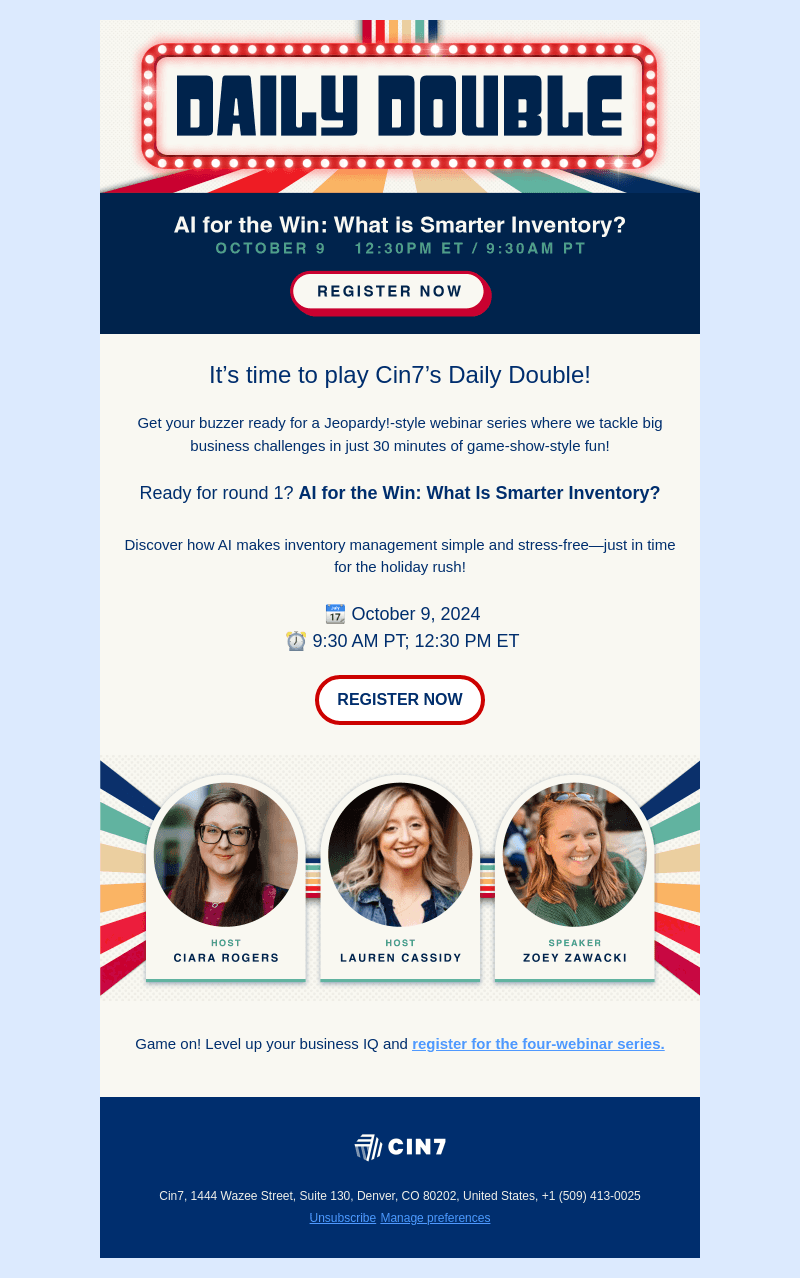 Step Up to the Buzzer! Cin7’s Jeopardy-Themed Webinar Series
