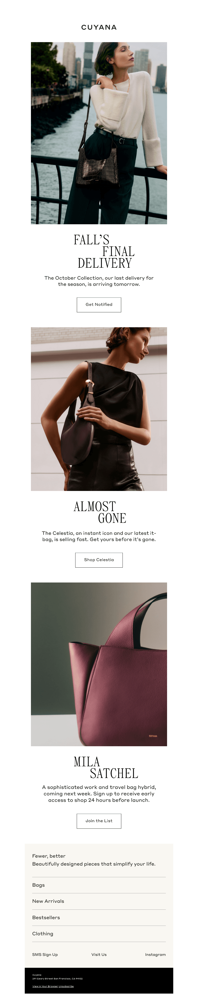 Cuyana email from Tue, Oct 1, 2024
