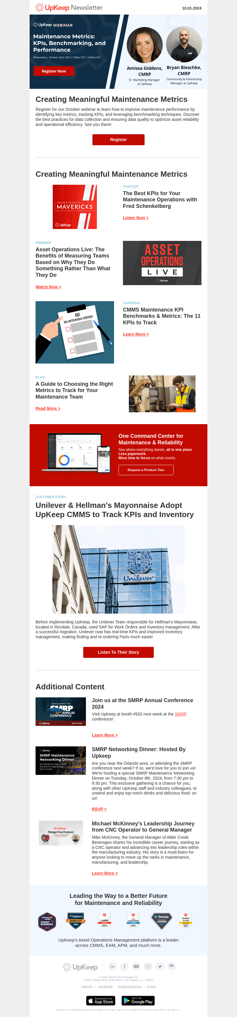 📈 UpKeep Newsletter: Create Meaningful Maintenance Metrics!