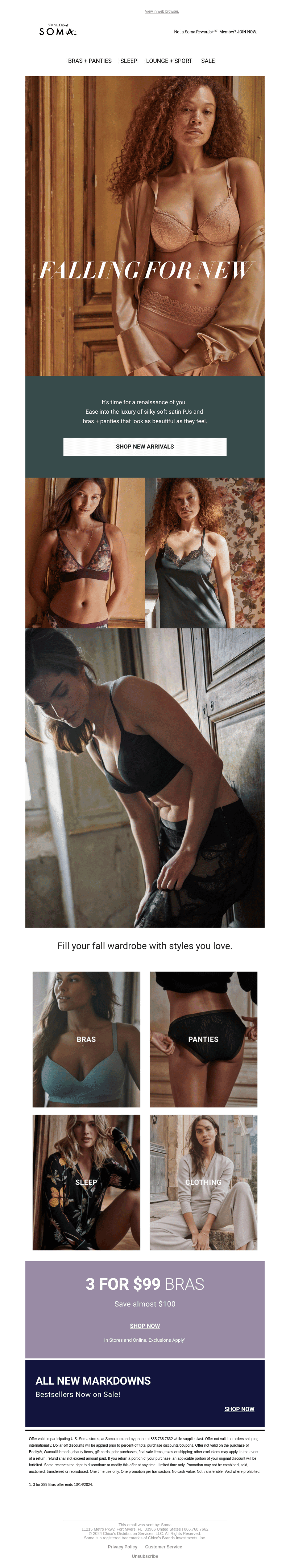 Shifting Seasons| 3 Bras for $99