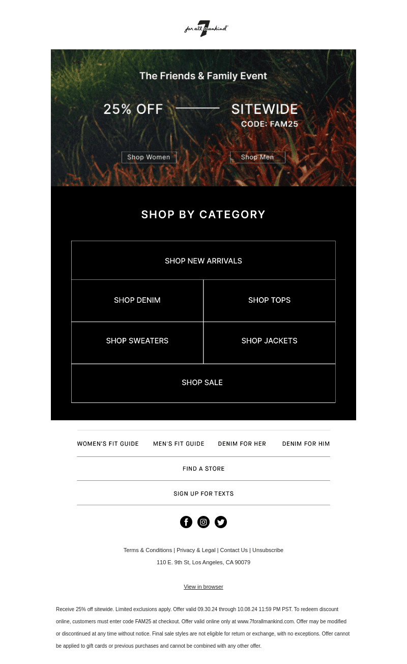 25% Off Tops, Sweaters, Jackets & More
