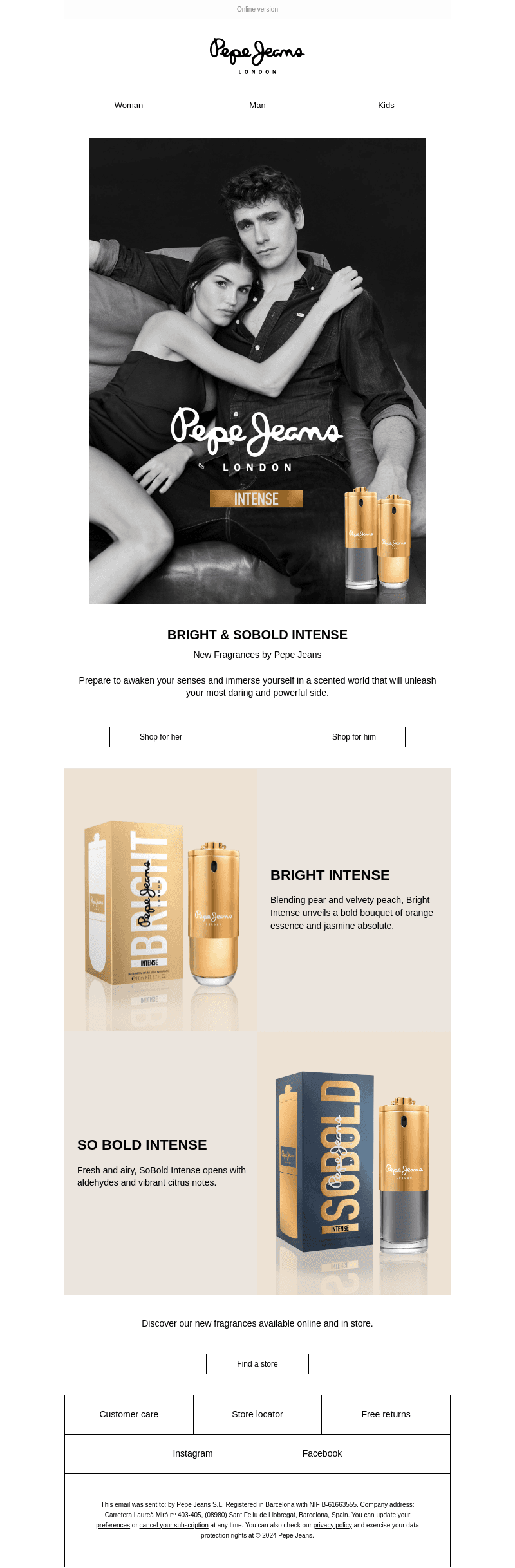 NEW Fragrances Bright & SoBold Intense
