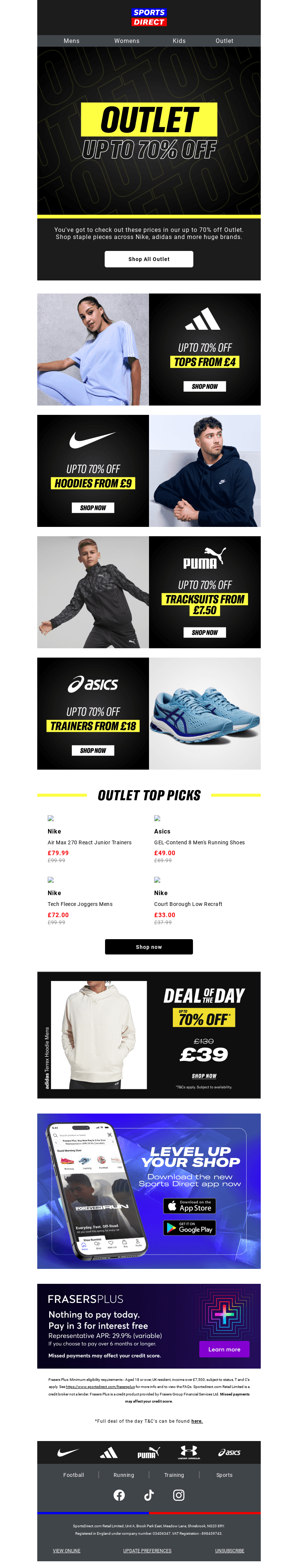 Outlet savings from £6