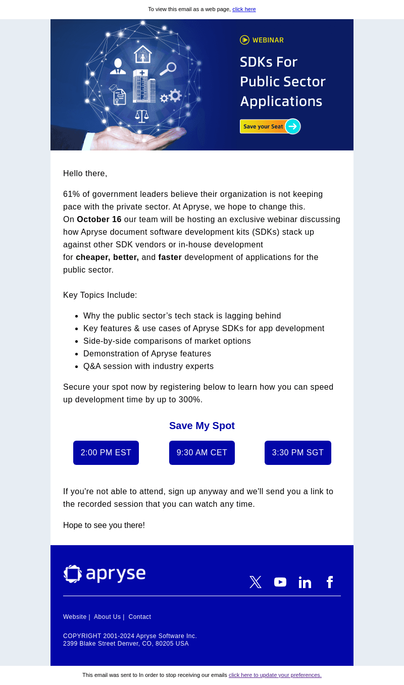 Webinar Invite | SDKs for Better & Faster Gov Apps