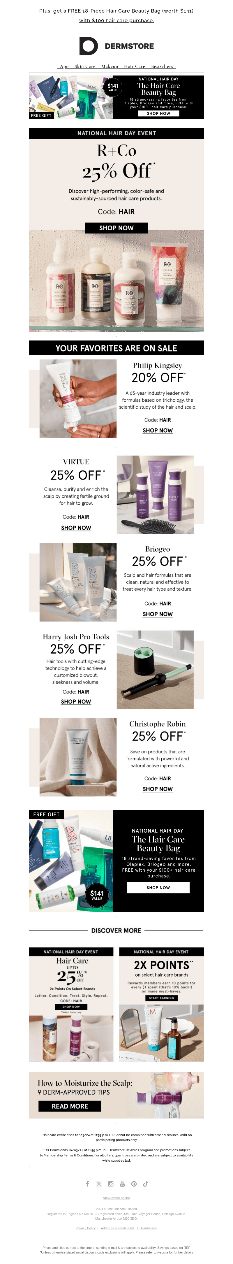 25% off R+Co's mane must-haves