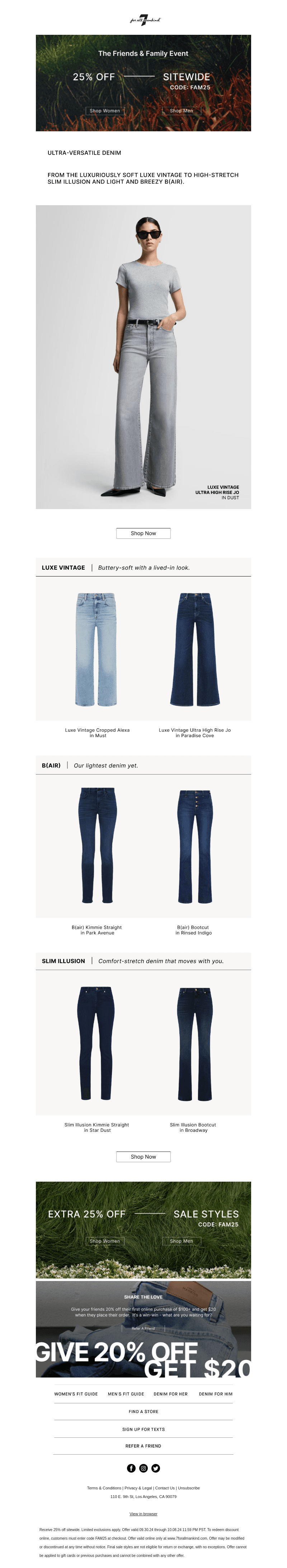 25% Off Luxe Denim Styles