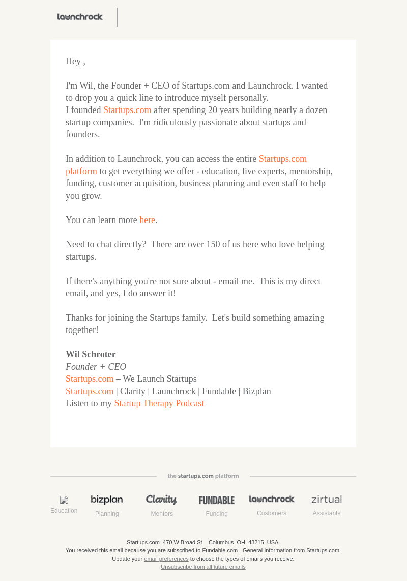 LaunchRock email from Wed, Oct 2, 2024