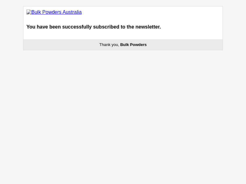 Newsletter subscription success