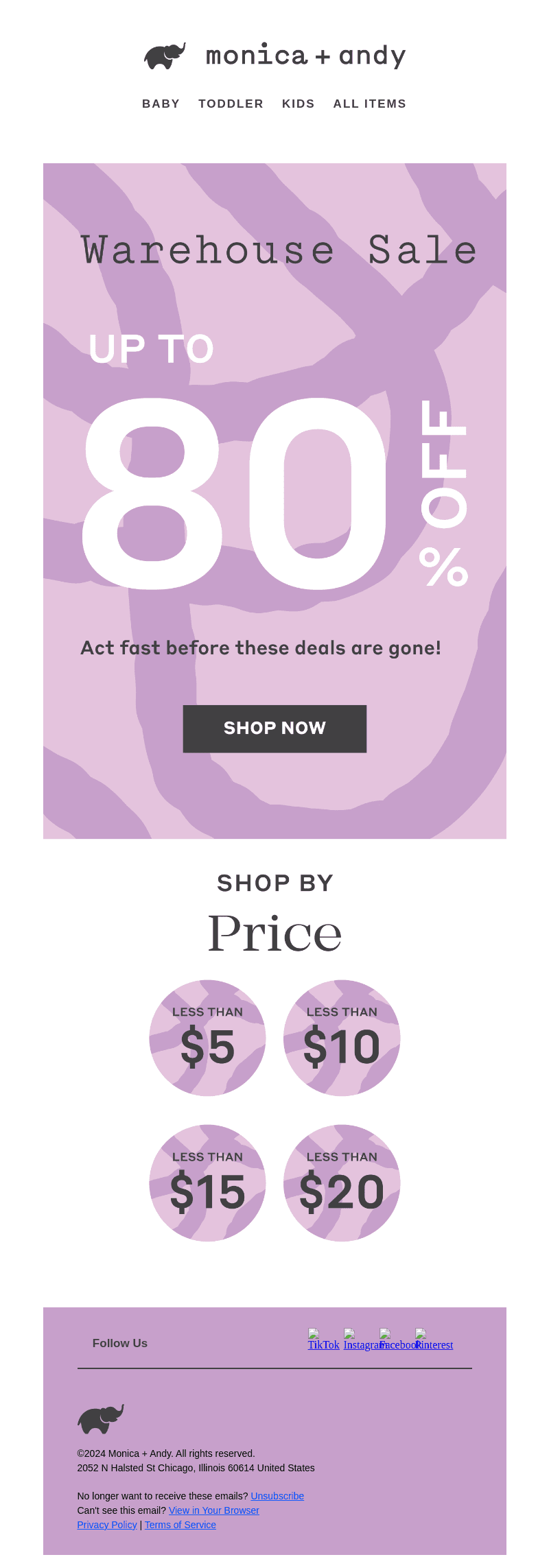 Shop up to 80% OFF 🤩