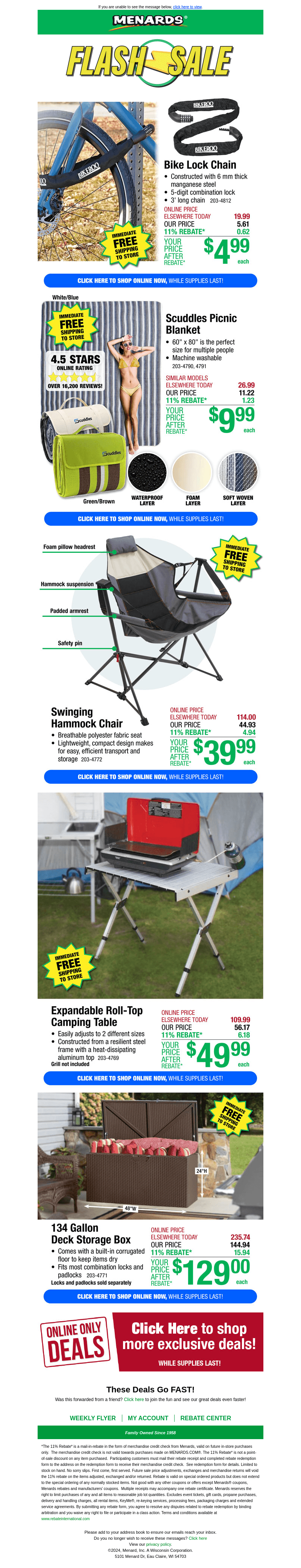 Swinging Hammock Chair ONLY $39.99 After Rebate*!