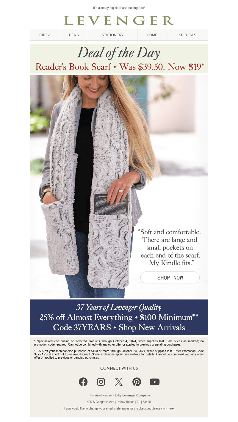 The Reader’s Book Scarf. Just $19.