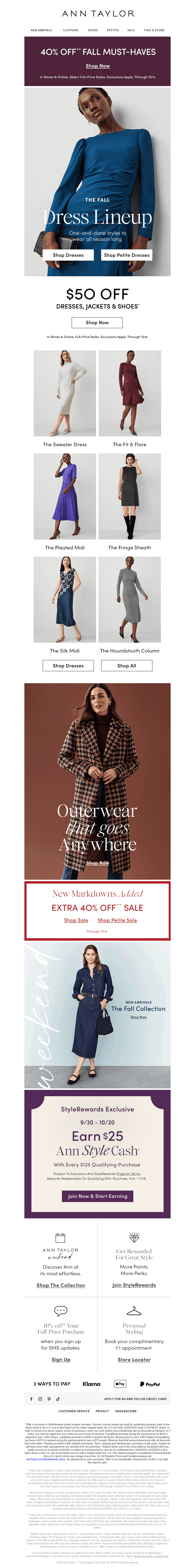 Enjoy $50 Off New Fall Dresses