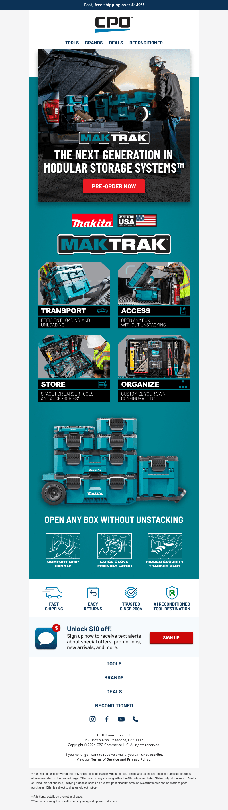 Introducing MAKITA MAKTRAK™ Modular Storage Solutions