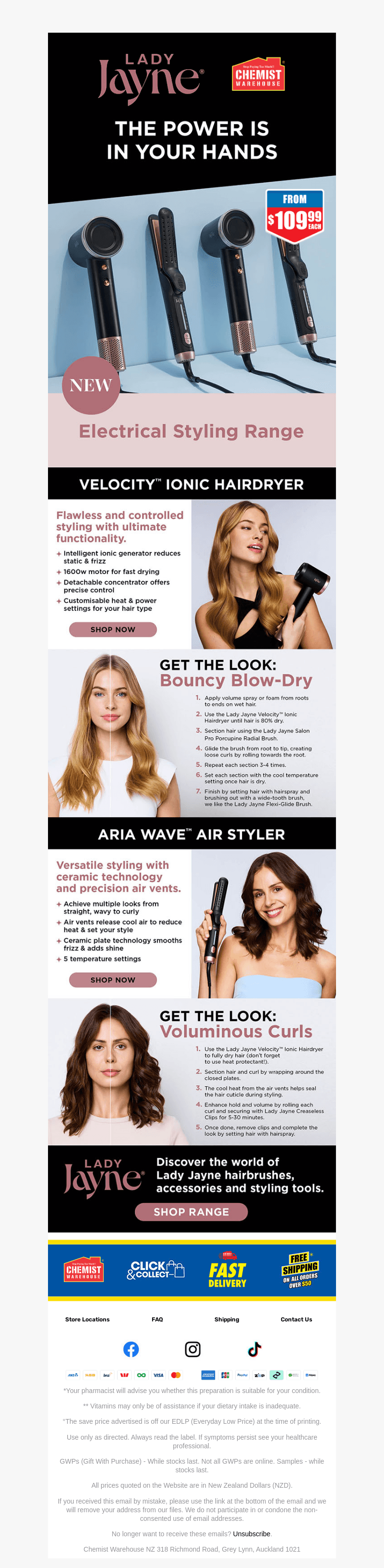 NEW Electrical styling range from Lady Jayne 💗