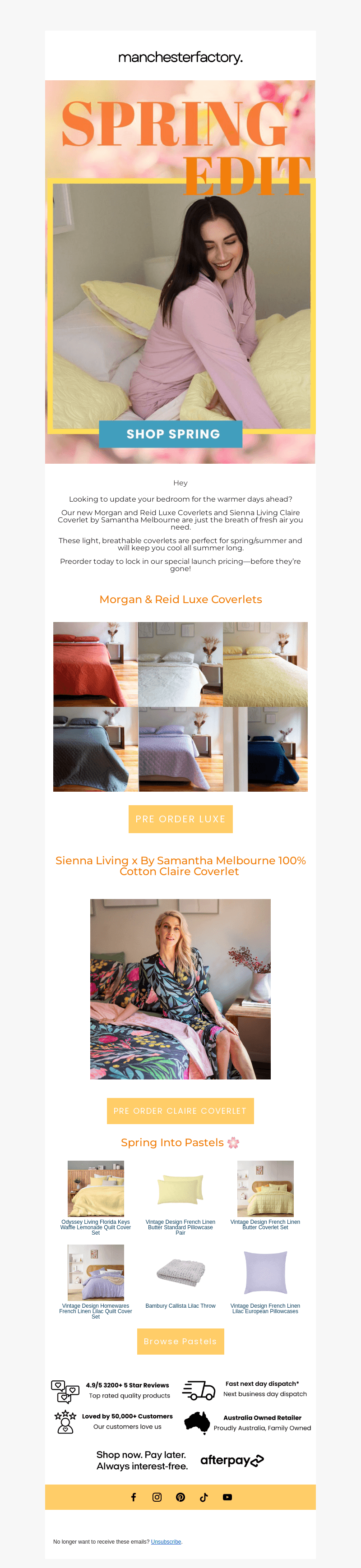 New Spring Coverlets—Preorder Yours Today!