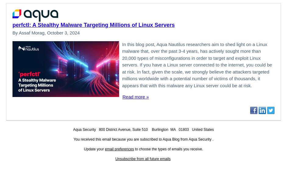 perfctl: A Stealthy Malware Targeting Millions of Linux Servers
