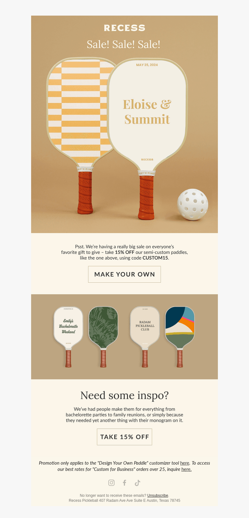 Now 15% Off: Custom Paddles