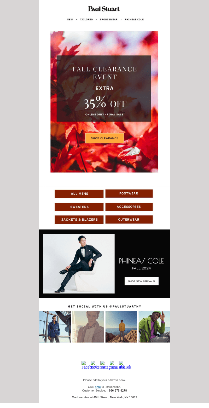 Welcome to the Fall Clearance Event | EXTRA 35% Off