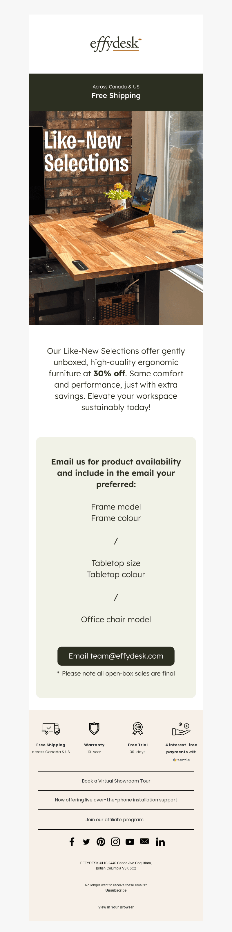 Premium Comfort, Reduced Prices