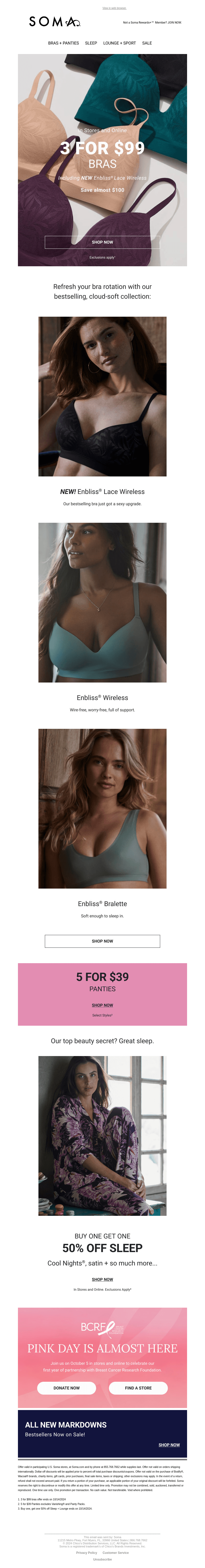 3 for $99 Bras: ENBLISS EDITION