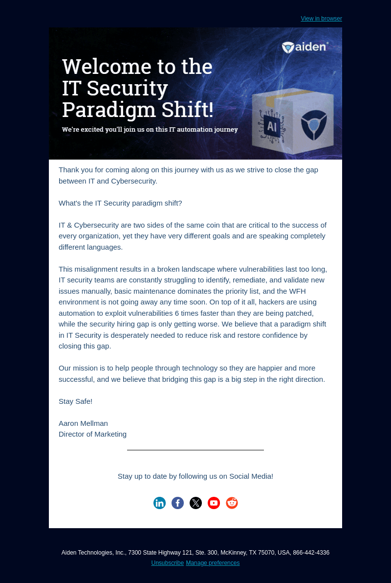 Welcome to the IT Security Paradigm Shift!