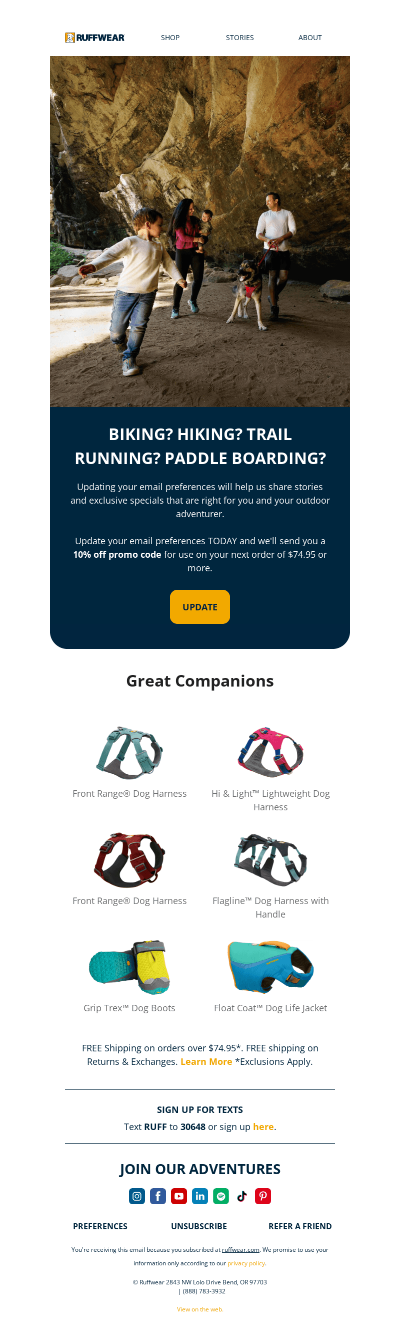 Hey Explorer, get 10% off your next order!