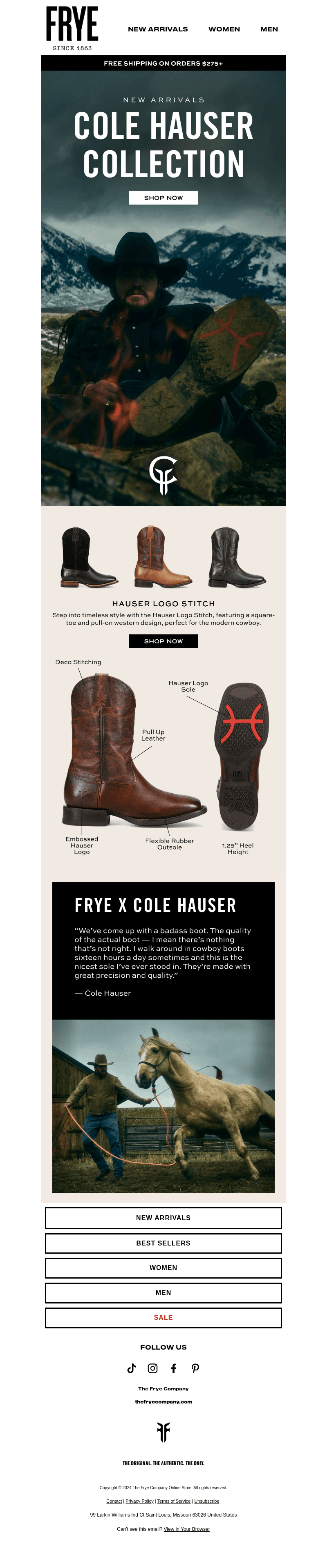 Introducing the Frye X Cole Hauser Collab