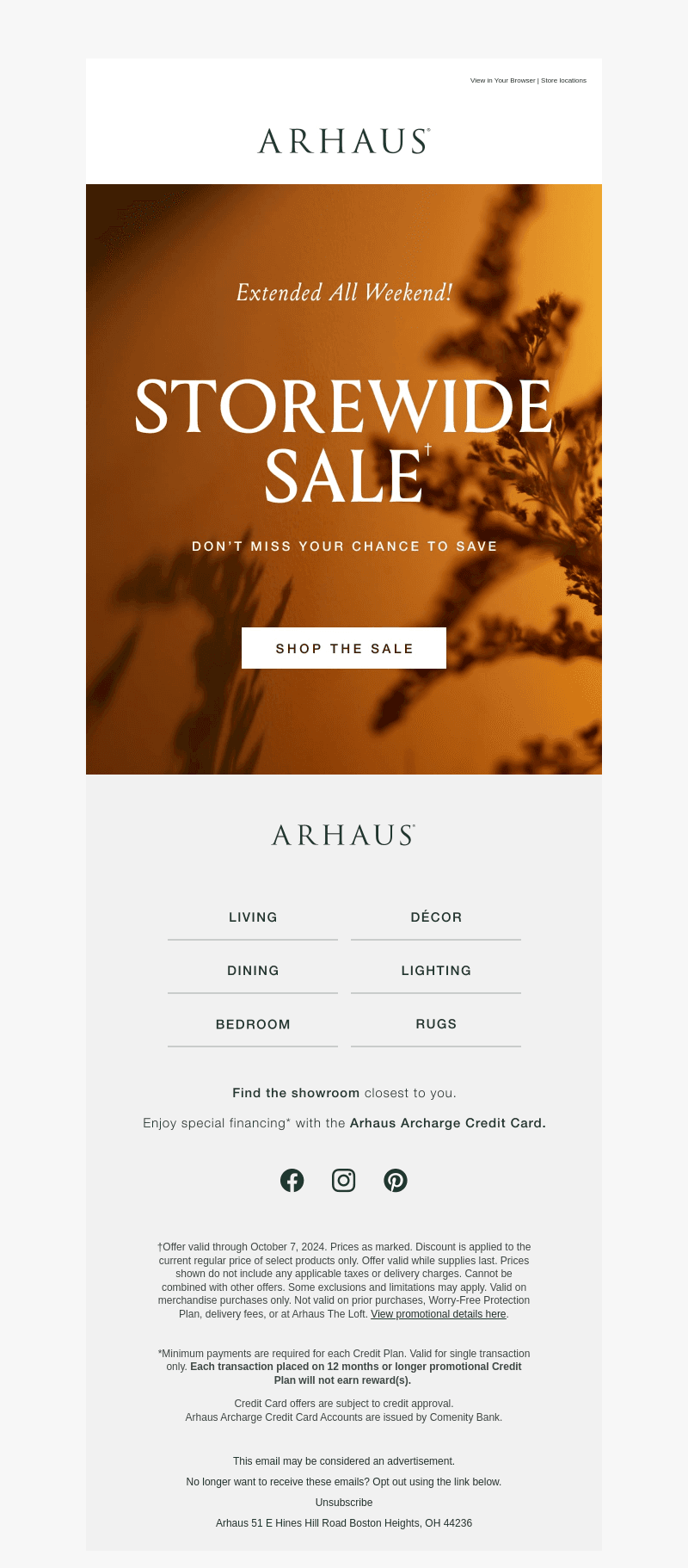 Extended! Storewide Sale Rolls On