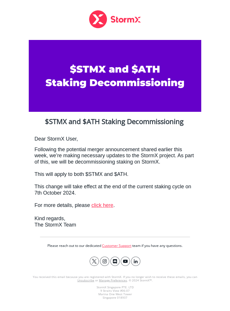 StormX email from Fri, Oct 4, 2024