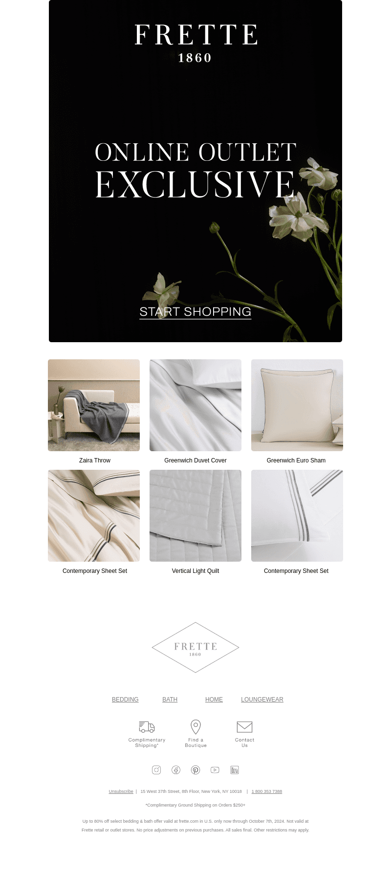 October Online Outlet Begins