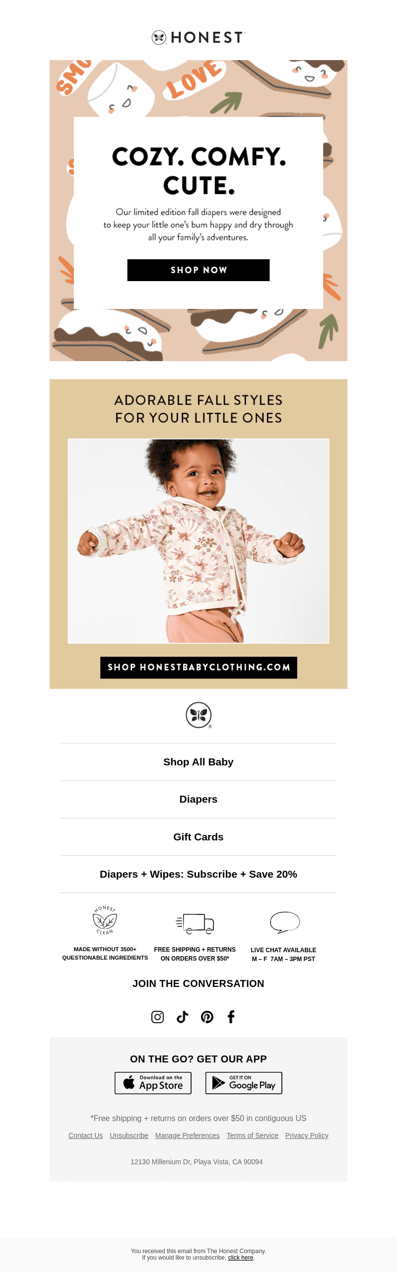 Honest Company email from Sat, Oct 5, 2024