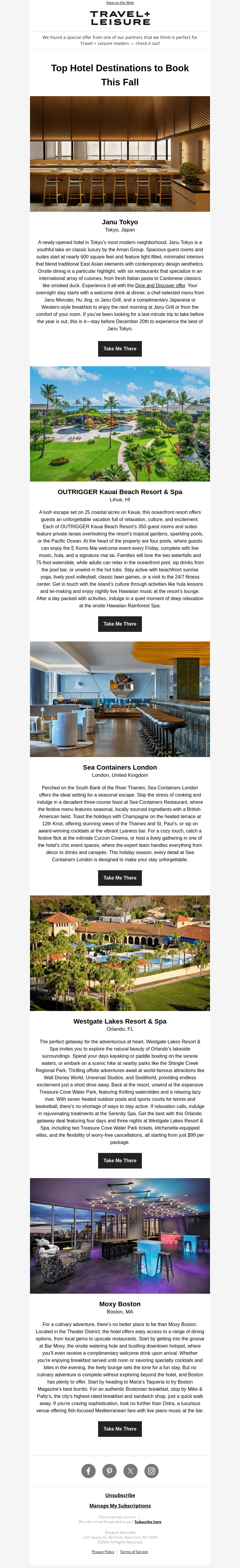 Top Hotel Destinations to Book This Fall