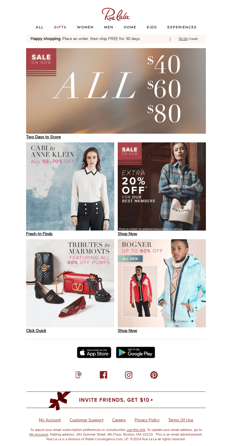 📌 ALL $40, $60, & $80 (2 Days Only)