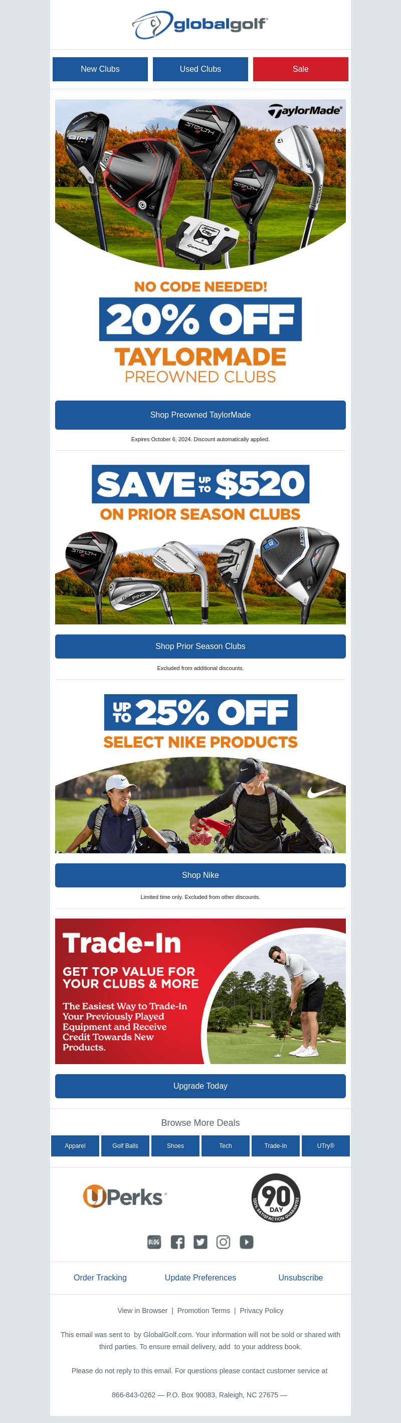 20% Off TaylorMade Preowned ENDS TODAY!