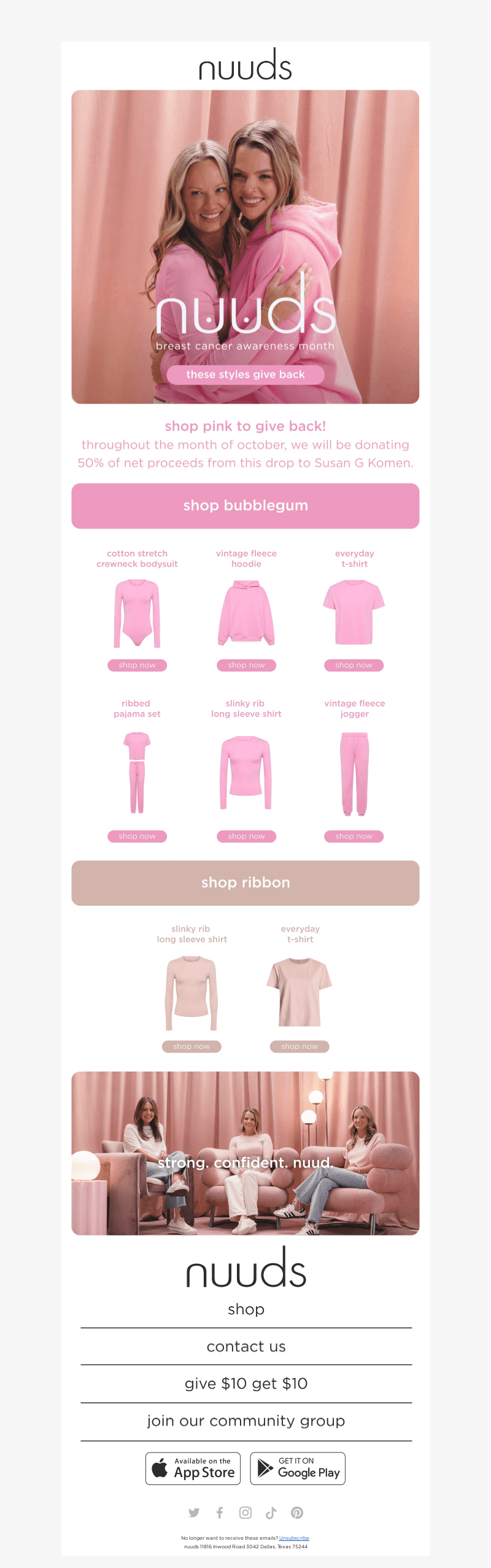 SHOP PINK TO GIVE BACK