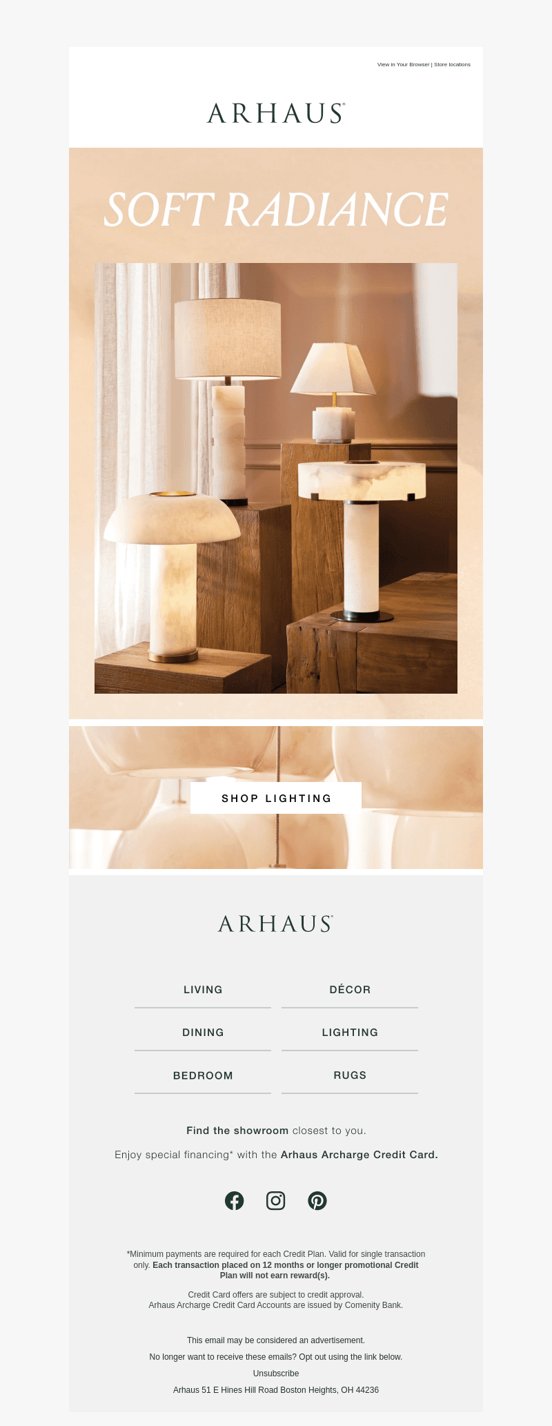 Naturally Inspired Lamps & Lighting