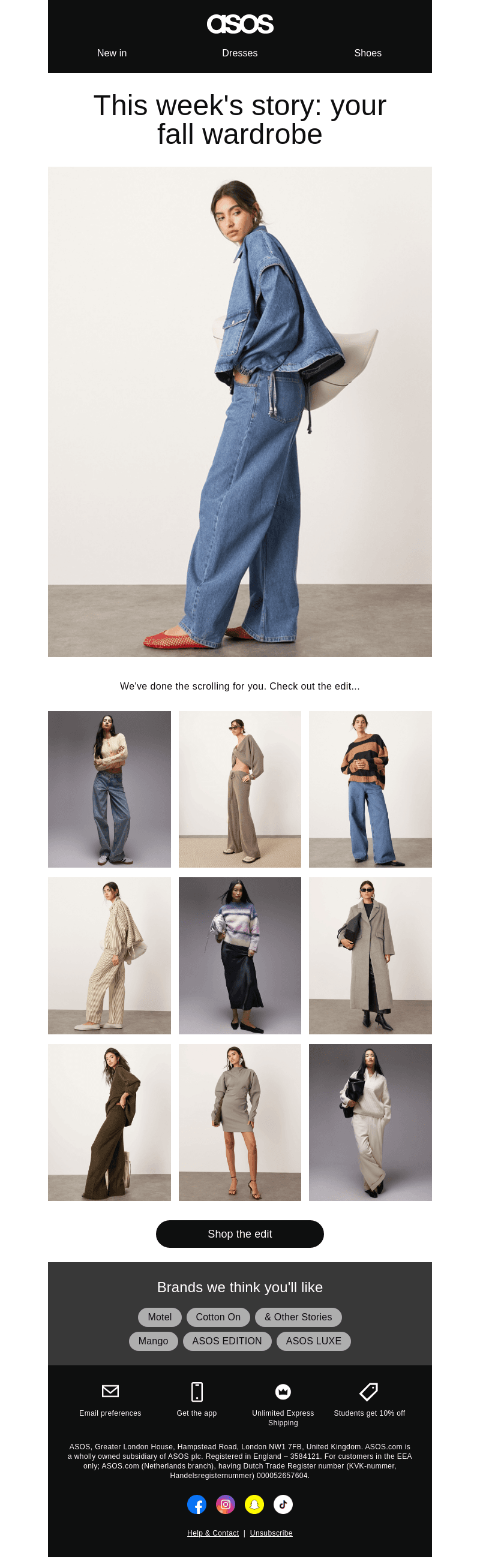 This week's story: your fall wardrobe