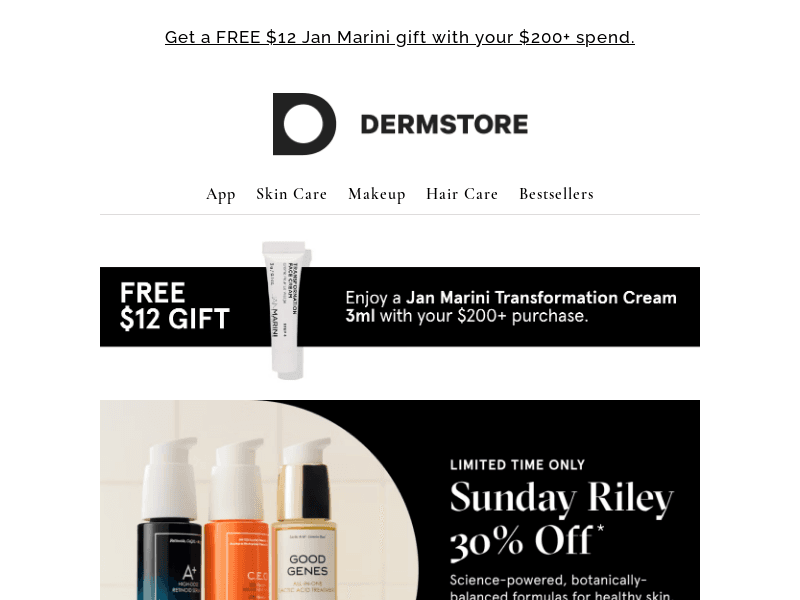 NOW: 30% off Sunday Riley