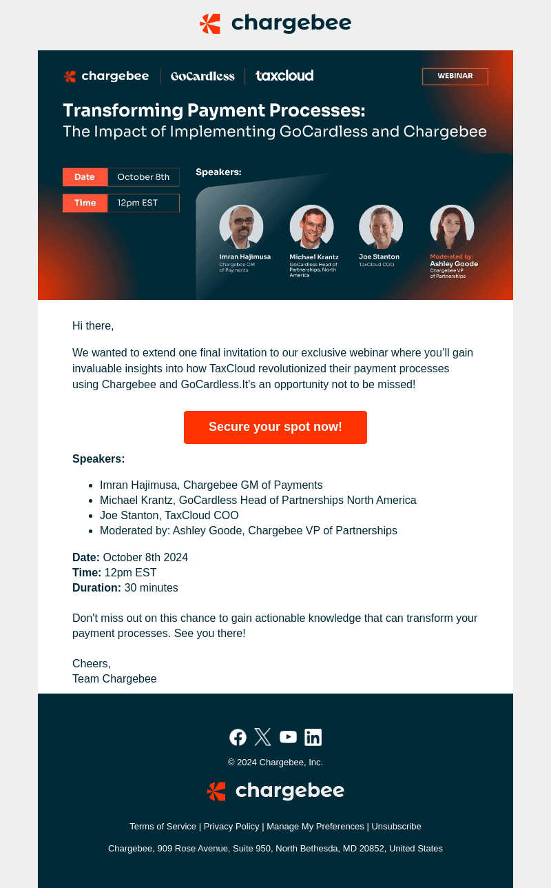 Last Chance to Register: Transforming Payment Processes