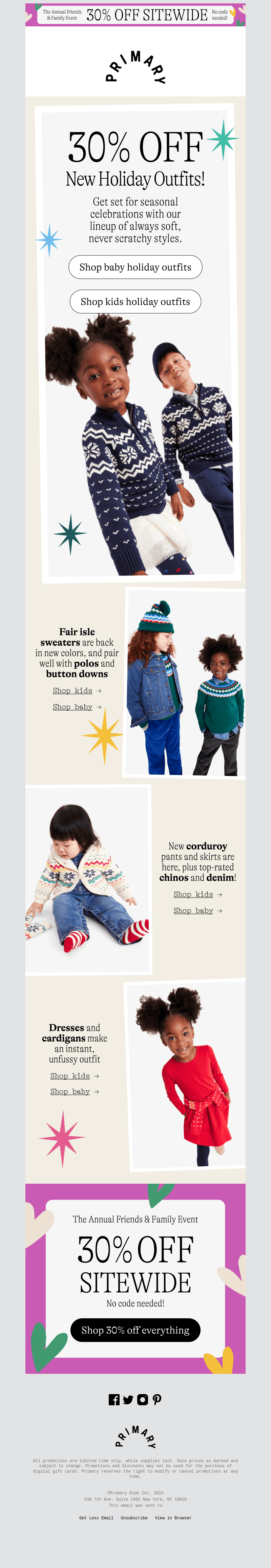 30% OFF Everything: New Holiday Outfits!