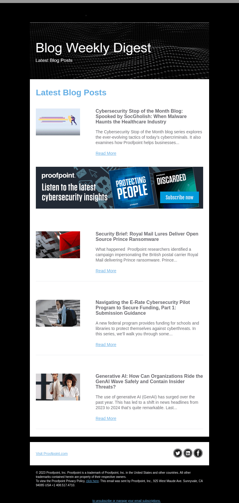 Proofpoint Blog Weekly Digest - Monday Oct 07, 2024