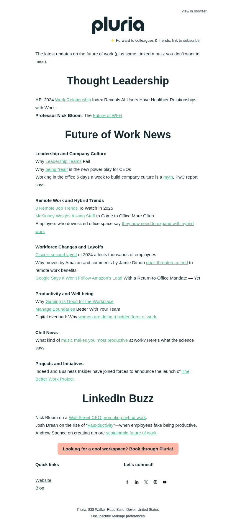 Pluria email from Tue, Oct 8, 2024