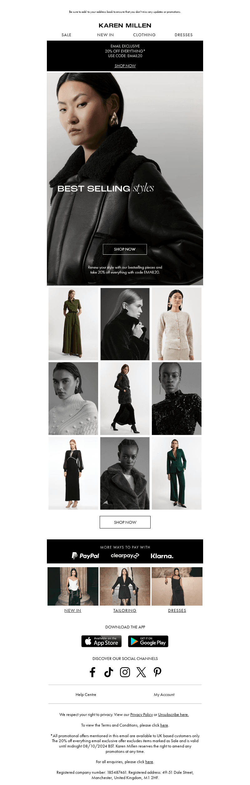 Email Exclusive | 20% off everything