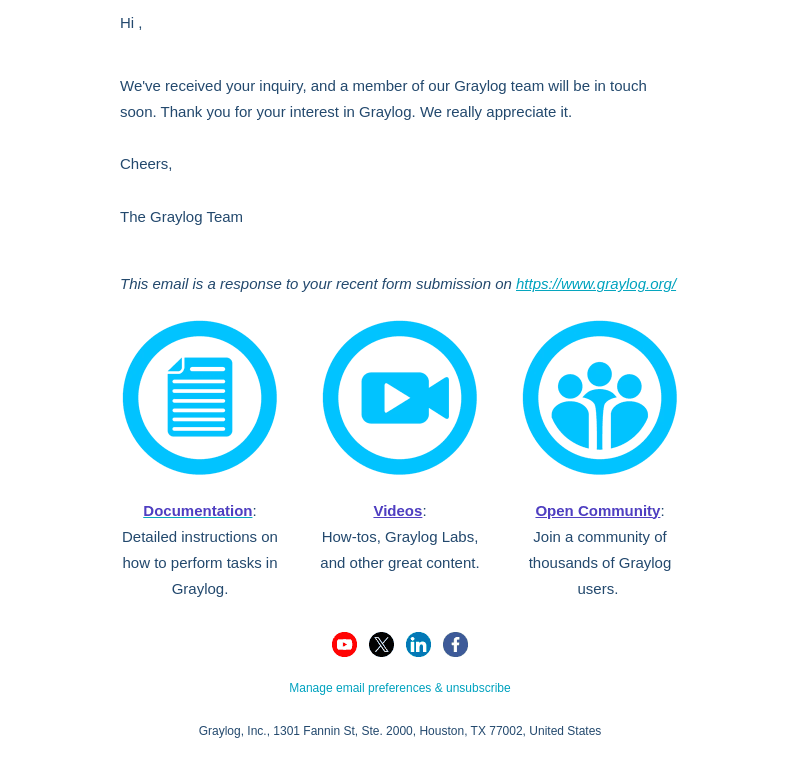 Graylog email from Tue, Oct 8, 2024